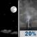 Sunday Night: Mostly Clear then Slight Chance Showers And Thunderstorms