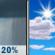 Wednesday: Slight Chance Rain Showers then Mostly Sunny